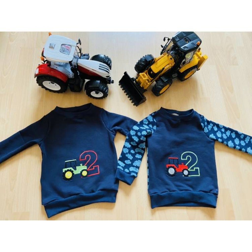 Stickdatei Zahl  Geburtstag Applikation Traktor Farm Maschinenstickerei Set 439 Bild 2