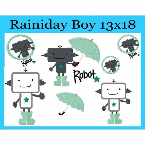 Stickdatei Rainiday Boy13x18
