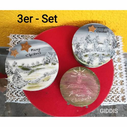 Aufbewahrungsboxen 3er Set Weihnachtsmotiv
