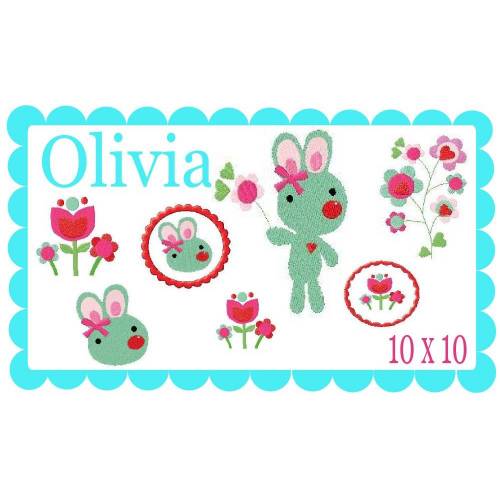 Stickdatei Olivia 10x10