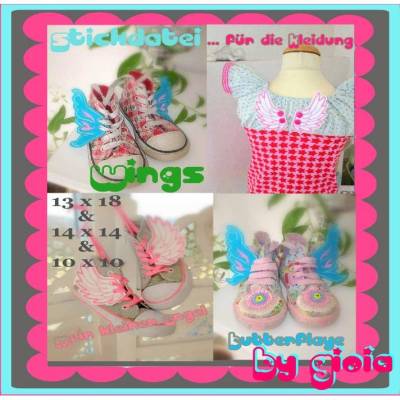 Stickdatei Wings 13x18/ 14x14 / 10x10