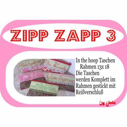 ITH Stickdatei ZIPPZAPP 3 13 x18