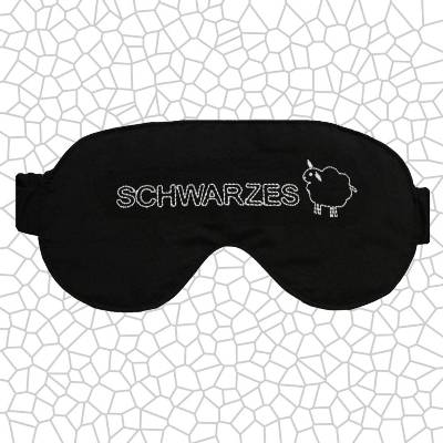 Schlafbrille Schlafmaske Schwarzes Schaf Reiseutensil