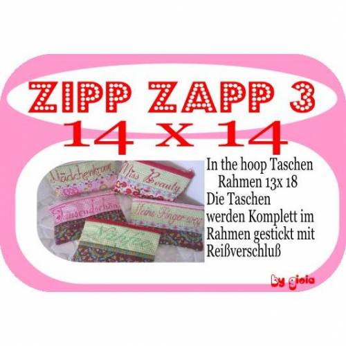 ITH Stickdatei ZIPPZAPP 3 14 x14