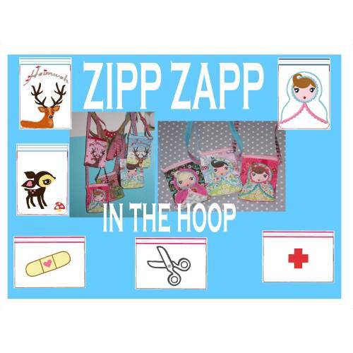 ITH Stickdatei ZIPPZAPP 13x18