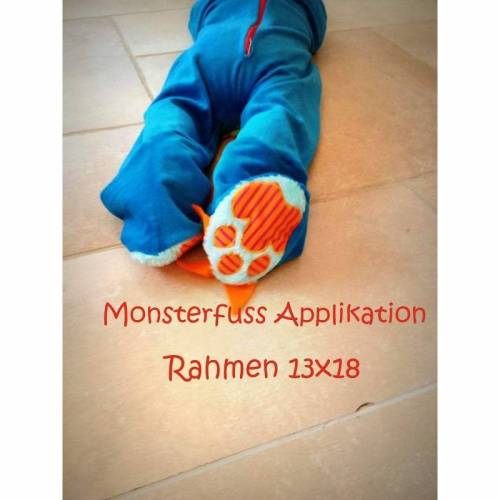 Monsterfuss 13x18 Stickdatei