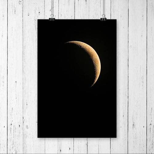 DIN A4 Print "Sichelmond" // Geschenke für Ihn // Geschenke für Weihnachten