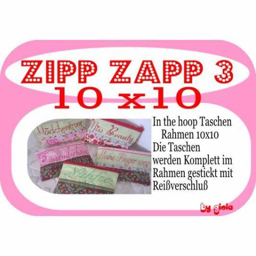 ITH Stickdatei Tampontäschen 10x10