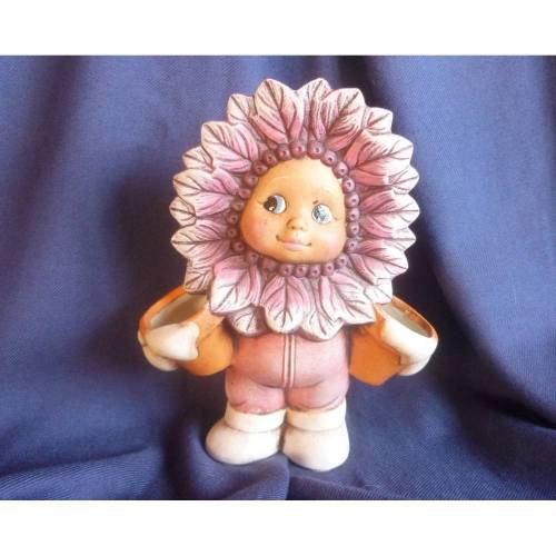 Baby mit Blumentopf,Rosa,Babyfigur,Kostüm,Chrysantheme