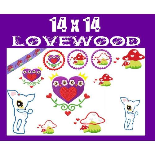Stickdatei Lovewood 14x14