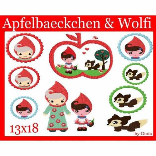 apfelbäckchen und  Wolfi 13 x 18