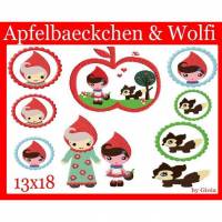 apfelbäckchen und  Wolfi 13 x 18