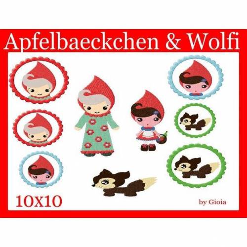 apfelbäckchen und  Wolfi 10x10