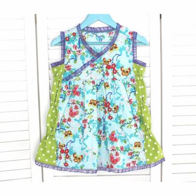 Sommerbluse - 110/116 Bluse aqua-grün -Kirschblüte- von olilu