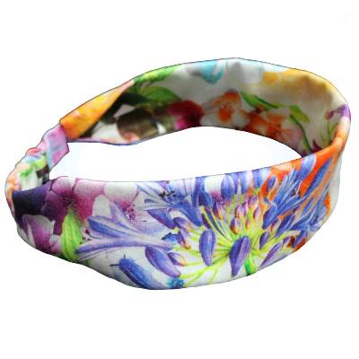Haarband Mädchen Stirnband Baumwolljersey Blumen Geschenk Schuleinführung