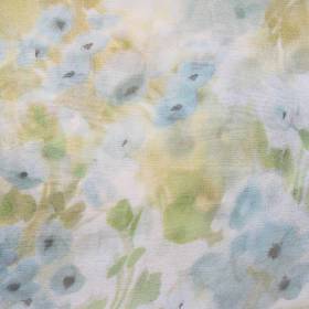 Viskose Stoff gemustert Blumen Georgette Viskosestoff