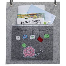 Briefsammler Wollfilz Utensilo – Postsammler Geschenk Abschied Wanddeko