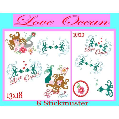 Stickdatei Love Ocean 13x18