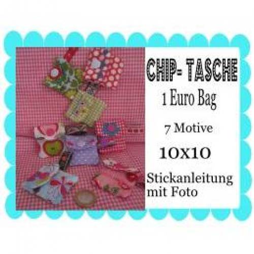 ITH Stickdatei Chip Tasche 10x10