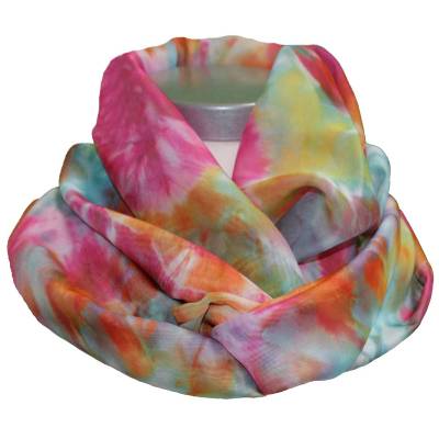 Loopschal Damen Loop Schal Chiffon Chiffonschal multicolor