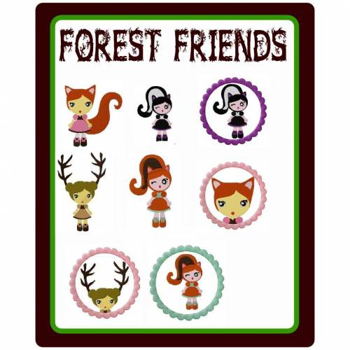 Stickdatei Forest Friends10x10