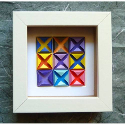 Bunte Blintz // Minibild 10 x 10 cm zum Aufstellen oder Hängen