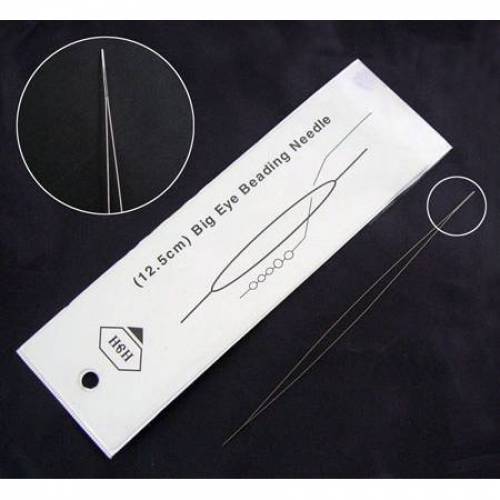 Perlfädelnadel - Big Eye Beading Needle 12,5 cm