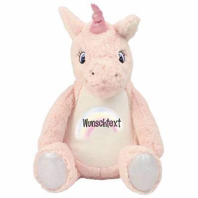 Einhorn Stofftier mit Name Stofftier personalisiert mit Wunschtext