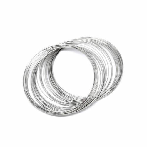 Memory Wire Draht Spiraldraht Armband silberfarben , Auswahl, Schmuckherstellung