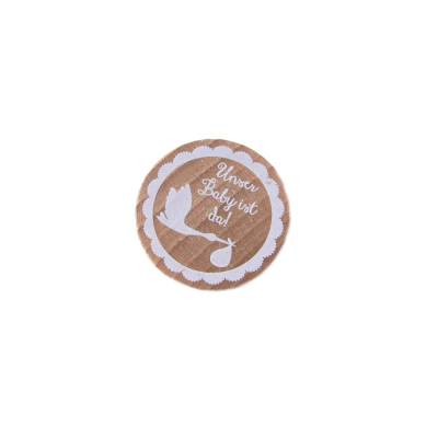Unser Baby ist da Holzstempel Einladung Taufe Geburtsanzeige Scrapbooking Baby