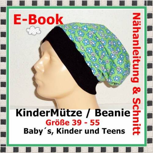 E-Book - KinderMütze/Beanie Gr. 39-55, Nähanleitung und Schnitt