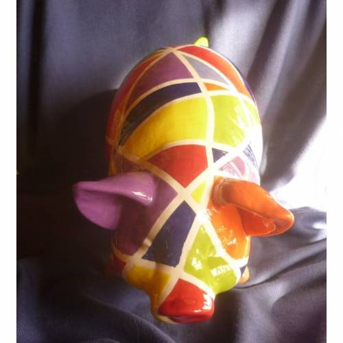 Schwein, Mosaik,Skulptur,Unikat,Handarbeit,SKarte Design,groß,Geschenk,Sammeln,Sammlung
