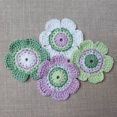 Häkelblumen, Blume gehäkelt, Blumen Aufnäher