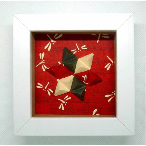 Stern auf Libellen  // Minibild 10 x 10 cm zum Aufstellen oder Hängen