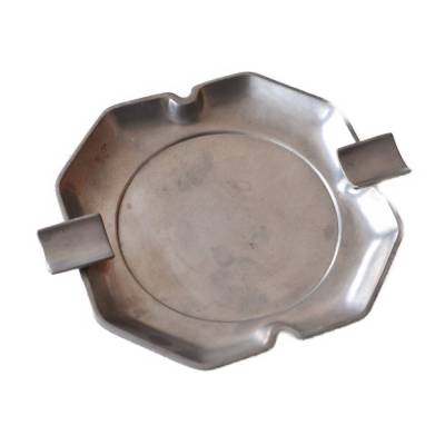 Vintage Zinnascher – Aschenbecher aus Zinn mit Prägestempel Engelszinn, Handwerkssiegel, Raucherzubehör