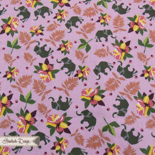 0,50m BW „Elefanten – Into the wild" mauve 18,90EUR/m blend