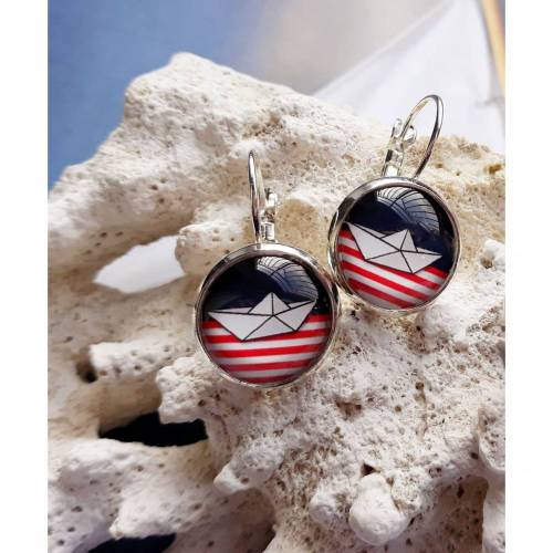 Wir stechen in See - Cabochon-Ohrringe