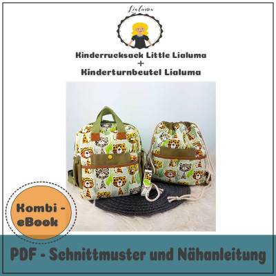 Nähanleitung Kombi eBook Rucksack Little Lialuma + Turnbeutel Lialuma
