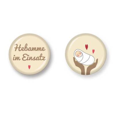Buttonset „Hebamme“ – 2,5 cm 