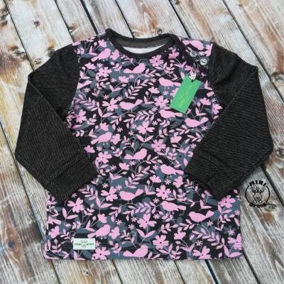 Shirt Langarmshirt Gr. 68 74 Vögel Mädchen