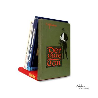vintage Buchstütze im retro Design, aus Büchern upcycelt