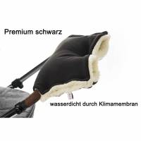 Kinderwagenmuff, Handwärmer für den Kinderwagen wasserdicht, winddicht atmungsaktiv schwarz
