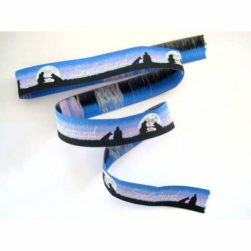 1m Seelenhund Webband - das Original mit Farbverlauf, hochwertig gewebte Borte, Hund, Hunde, 24mm breit