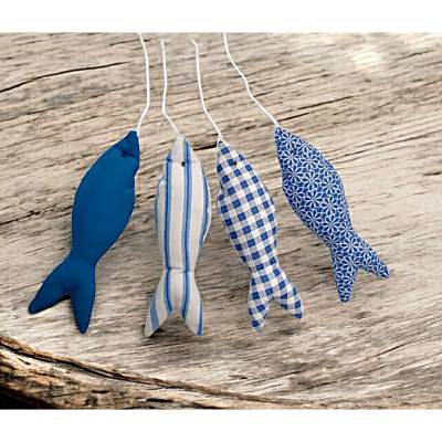 Deko Fische im 4er Set – Stofffische zum Aufhängen 