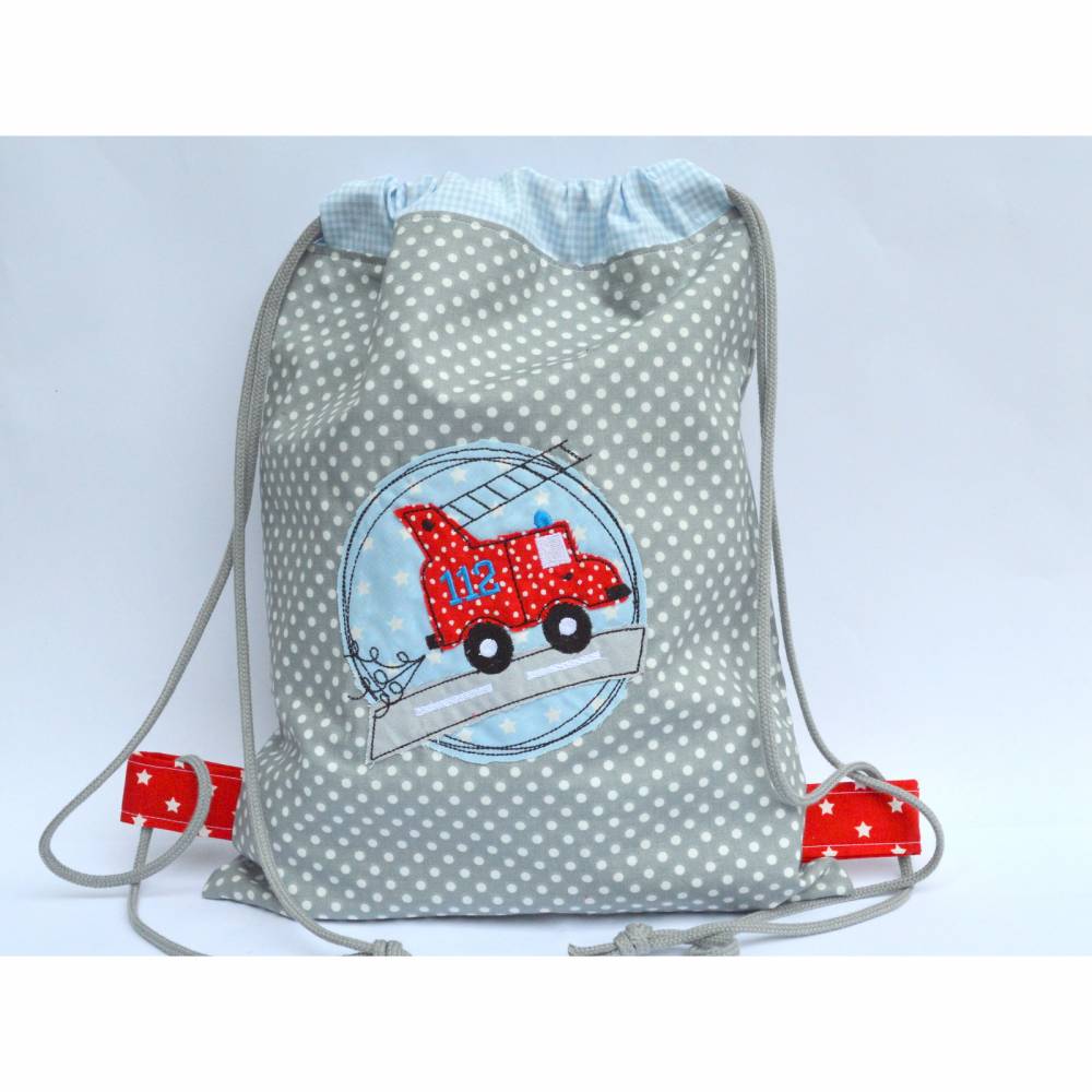 Stickdatei Feuerwehr doodle 2er SET 13x13cm Bild 2