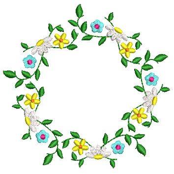 Stickdatei Blumenranken 4er SET 13x13cm Bild 2