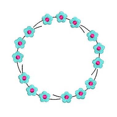 Stickdatei Blumenranken 4er SET 13x13cm Bild 3