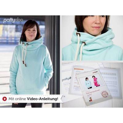 Pattydoo Schnittmuster Kapuzenpullover Lynn 32-54, Schnittmuster für Damen - Kleidung, Papierschnitt / Papierschnittmuster