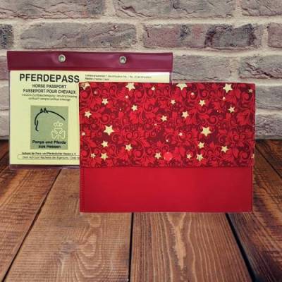Pferdepass /  Equidenpass Tasche "Golden Star" * personalisierbar