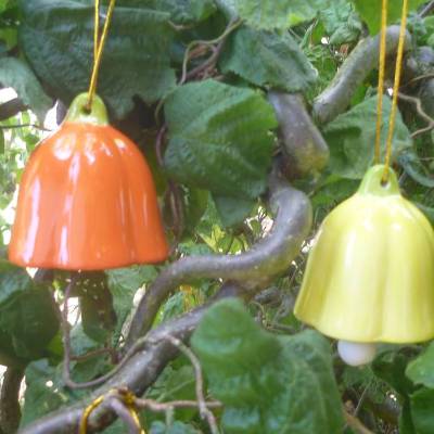 Glockenblume mit Klöppel in 4 Farben Rot,Blau,Gelb, Orange